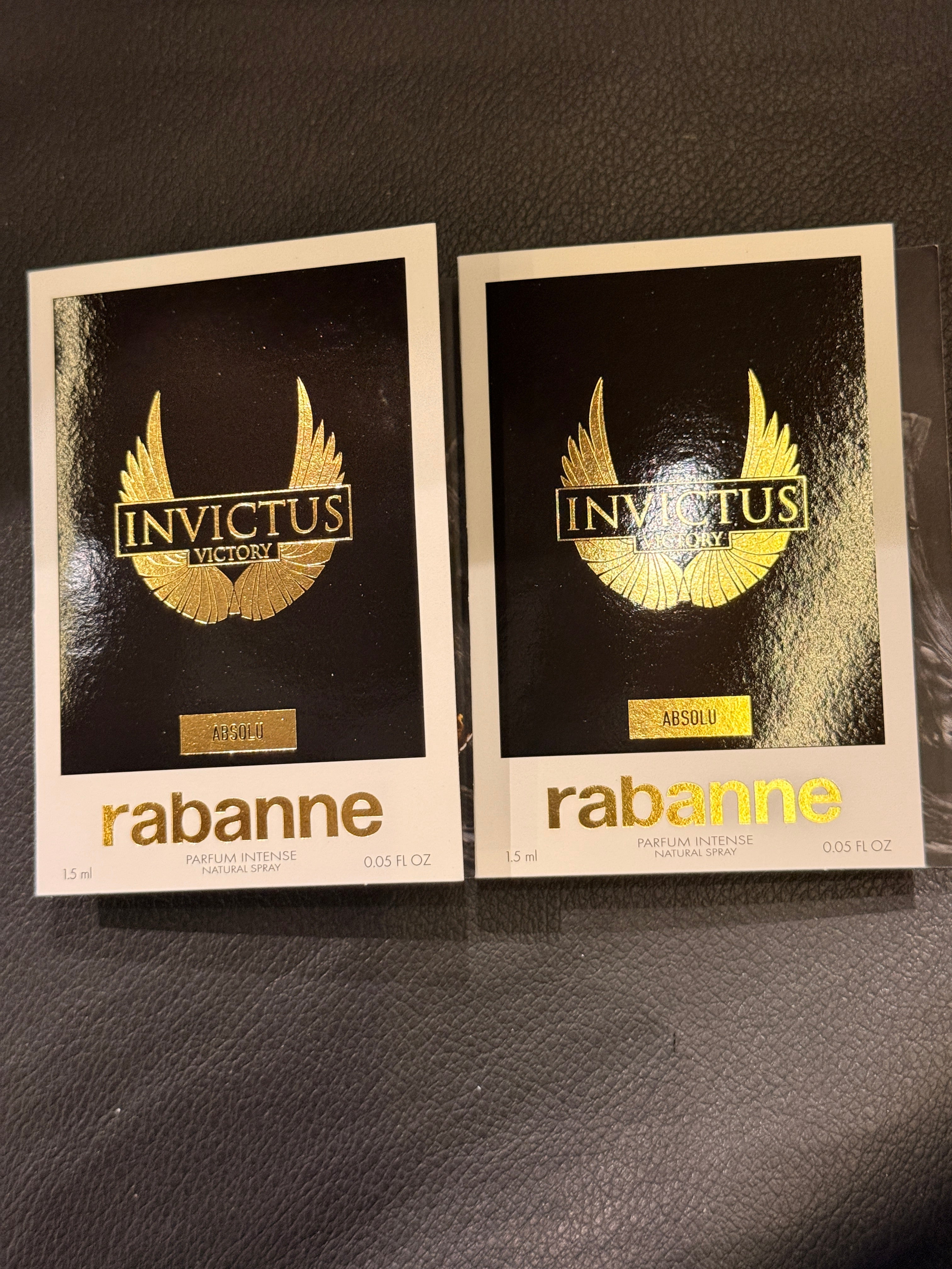 Paco Rabanne Invictus Victory Absolu Parfum Intense 1.5ml Vial Set Of 2 Vials
