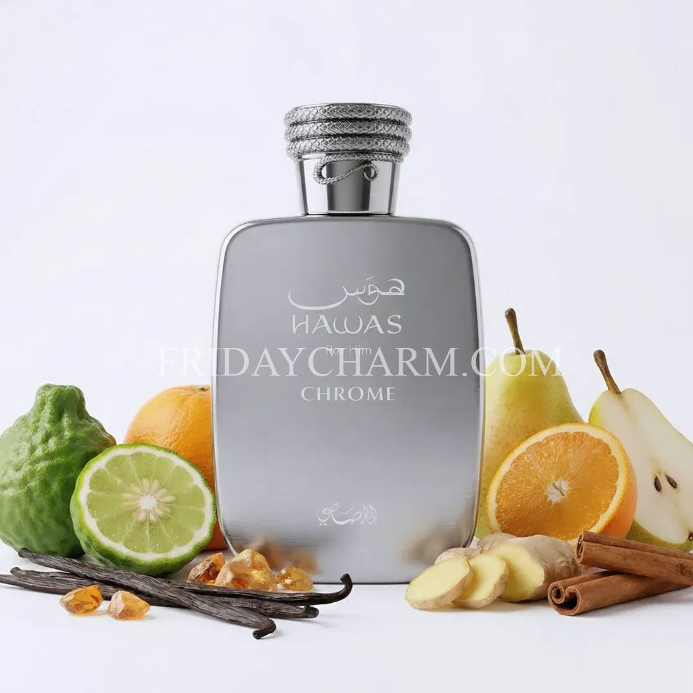 Rasasi Hawas Chrome Eau De Parfum For Men 100 ml